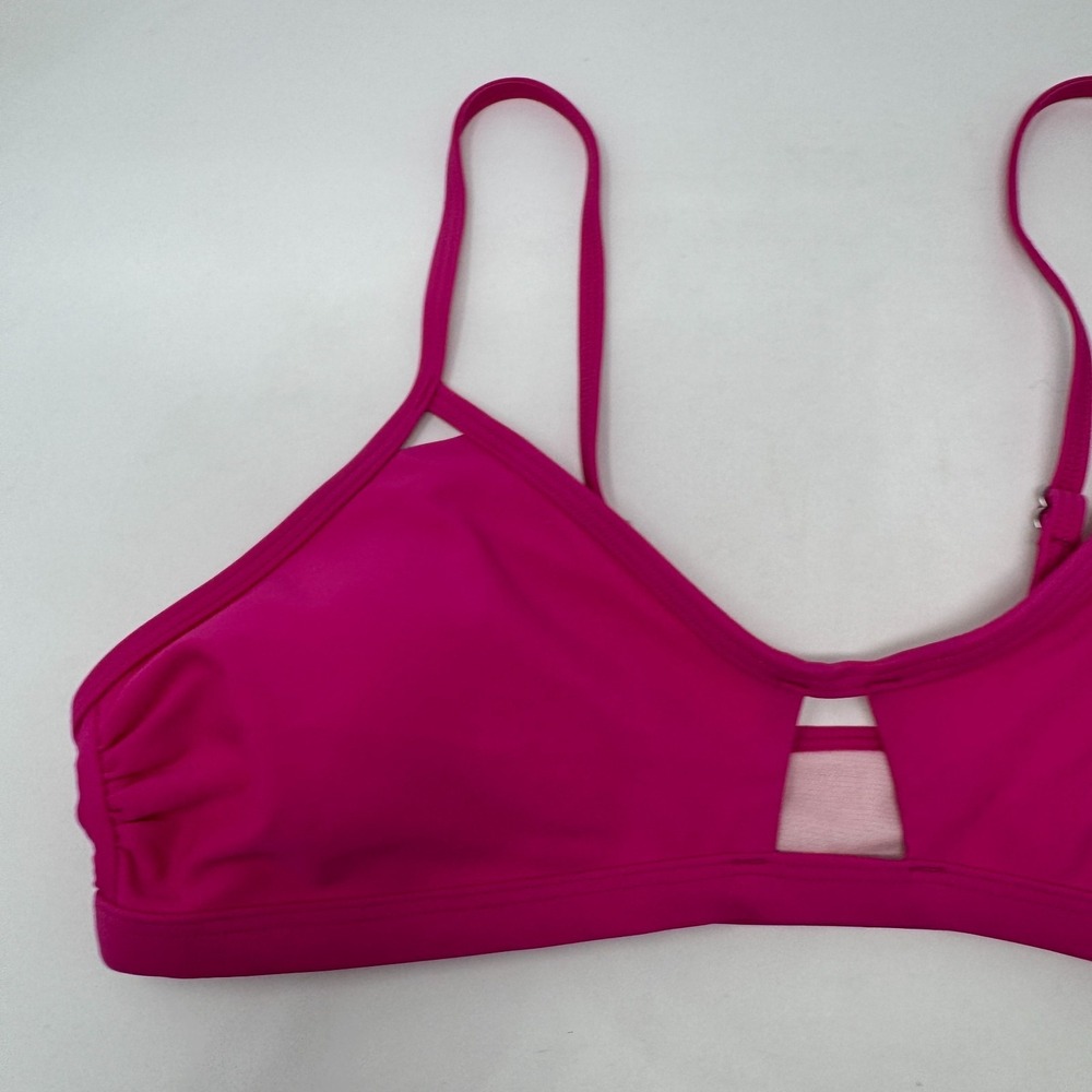 NWT Cupshe Bikini Top Swimsuit Beach Swim Pink Women's Size Medium - Picture 2 of 9